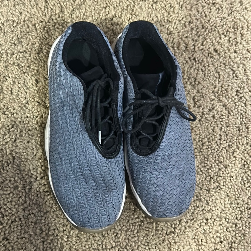 Grey Jordan’s, criss cross design